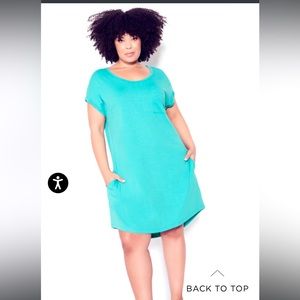 Zim & Zoe NWT size 22-24 jade day dress.  Generous pockets hits above knee.